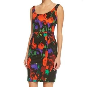 Milly Black Floral Dress Cocktail Wedding Size 4